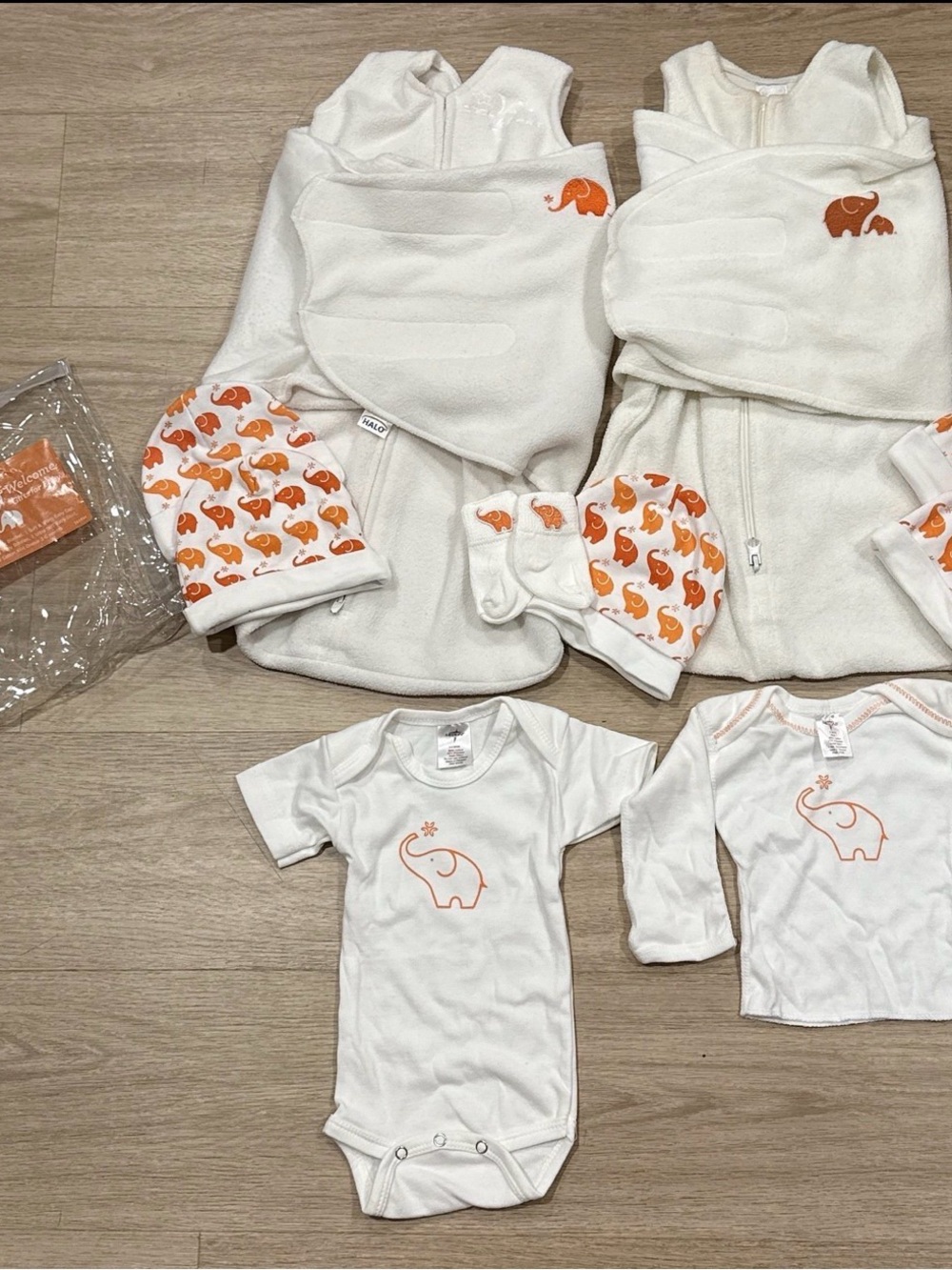 HALO SleepSack Swaddles baby shirt onesie cap socks bundle set
